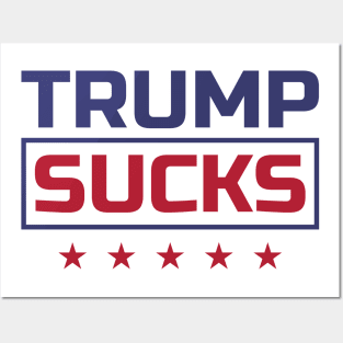 Trump Sucks colored Font Posters and Art